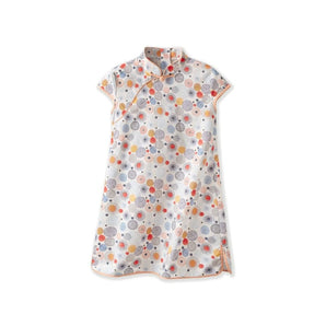 Short Sleeve CheongSam - Japanese Dots