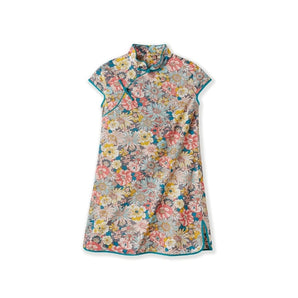 Short Sleeve CheongSam - Vintage Floral