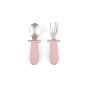 Seashell Baby Fork and Spoon - Pink