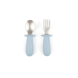 Seashell Baby Fork and Spoon - Blue