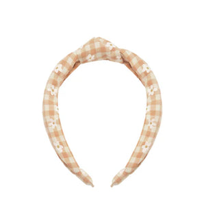 Daisy Gingham Knotted Headband