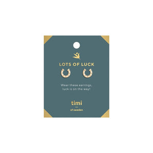 Lots of Luck Horse Shoe Earrings - Gold