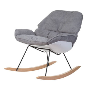 Rocking Lounge Chair White/Grey