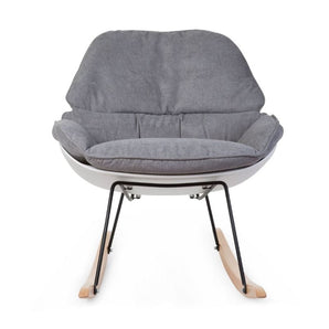 Rocking Lounge Chair White/Grey