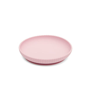 Seashell Silicone Plate With Suction - Pink