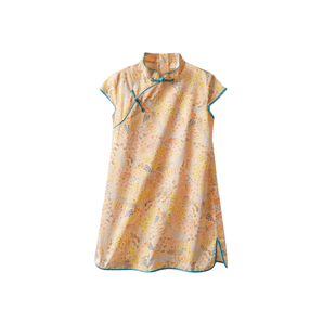 Short Sleeve CheongSam - Little Floral Pattern