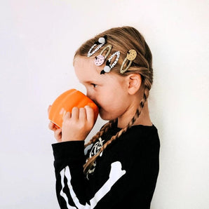 Spotty Pumpkin Clips