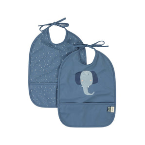 Waterproof bib 2-pack - Mrs. Elephant