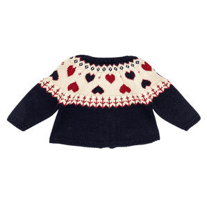 Navy Hearts Greca Cardigan