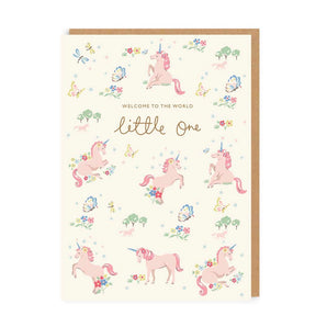 Hello Little One Unicorn Greeting Card